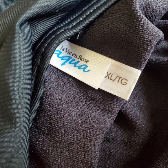 EUC La Vie En Rose one-piece halter-neck swimsuit, size XL, black - Picture 4 of 9